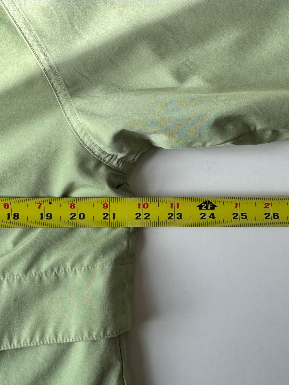 L.L.Bean full length hooded trench raincoat light olive lime shade Women's S - Picture 14 of 16